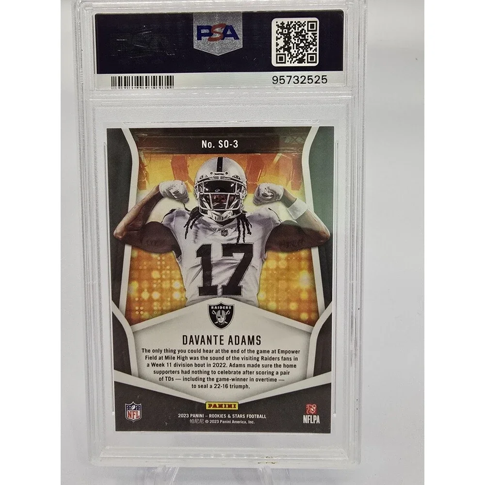 2023 Rookies Stars Davante Adams Black Blue 3/5 PSA 9 Standing Ovation Raiders